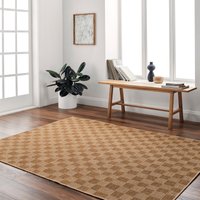 & Outdoor Jute Look Checkered Jerrie Area Rug cm x 215 cm