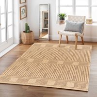 & Outdoor Cottage Jute Look Sunny Area Rug Dark cm x 275 cm