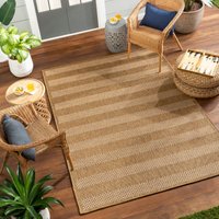 & Outdoor Jute Look Striped Bahati Area Rug cm x 215 cm