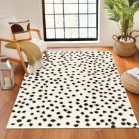Shaggy Modern Plush Pile Polka Dot Hekuba Area Rug cm x 215 cm