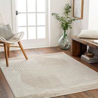 Florensa Geometric Brown Grey Modern Living Dining Bedroom Rug Light Brown cm x 170 cm