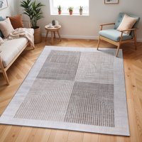 Scandi Modern Beige White Aitana Area Rug cm x 170 cm