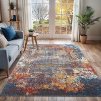 Ankara Abstract Beige Modern Marble Living Dining Bedroom Rug cm x 170 cm