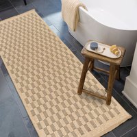 & Outdoor Cottage Jute Look Checkered Tori Area Rug cm x 215 cm
