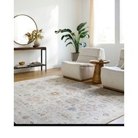 Our Pnw Home Spokane Ivory Pink Yellow Traditional Boho Living Dining Rug cm x 170 cm