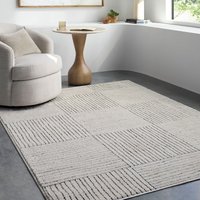 Galey Alix Modern Scandi High Pile Architect Area Rug Dark cm x 215 cm