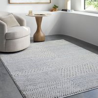 Galey Alix Modern Scandi High Pile Ivory Black Architect III Area Rug cm x 275 cm