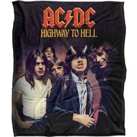AC/DC ACDC Highway Silky Touch Super Soft Throw Blanket 152 X 127 cm in White