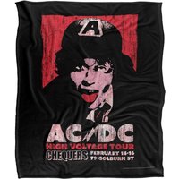 AC/DC ACDC High Voltage Live 1975 Silky Touch Super Soft Throw Blanket 152 X 127 cm in White