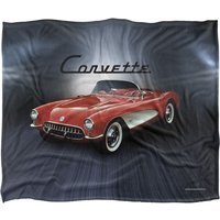 Chevrolet Corvette Shine Silky Touch Super Soft Throw Blanket 152 X 127 cm in White