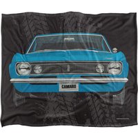 Chevrolet 1967 Camaro Car Illustartion Silky Touch Super Soft Throw Blanket 152 X 127 cm in White