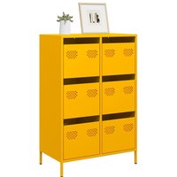 Highboard Mustard 68x39x101.5 cm Steel