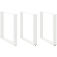 Berkfield Home Coffee Table Legs U-Shaped 3 pcs White 90x(72-73) cm Steel
