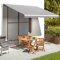 Berkfield Home Replacement Fabric for Awning Anthracite & White 4x3 m in Black
