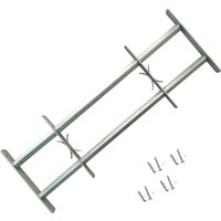 Berkfield Home Adjustable Security Grille for Windows with 2 Crossbars 700-1050 mm in Silver