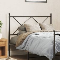 Berkfield Home Metal Headboard Black 100cm