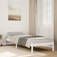 Berkfield Home Extra Long Bed Frame without Mattress White 80x220 cm Solid Wood Pine