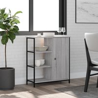 Berkfield Home Sideboard Grey Sonoma 70x30x80 cm Engineered Wood | Size: 70 x 30 x 80 cm