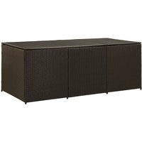 Berkfield Home Garden Storage Box Poly Rattan 180x90x70 cm Brown | Size: 180 x 90 x 70 cm