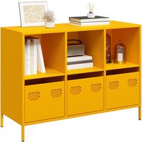 Berkfield Home Sideboard Mustard Yellow 101.5x39x73.5 cm Cold-rolled Steel