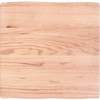 Berkfield Home Table Top Light Brown 60x60x(2-6) cm Treated Solid Wood Live Edge