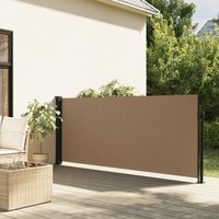 Berkfield Home Retractable Side Awning Taupe 140x500 cm