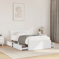 Berkfield Home Bed Frame with Headboard without Mattress White 100x200 cm