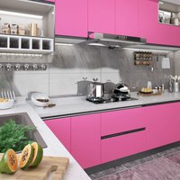 Berkfield Home Self-adhesive Furniture Film High Gloss Pink 500x90 cm PVC