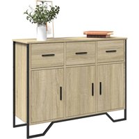 Berkfield Home Sideboard Sonoma Oak 97x32.5x74.5 cm Engineered Wood in Brown