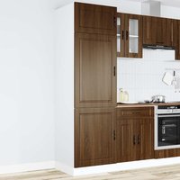 Berkfield Home Kitchen Cupboard "Porto" Brown Oak Engineered Wood