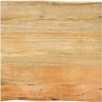 Berkfield Home Table Top 40x40x2.5 cm Live Edge Solid Wood Mango in Brown