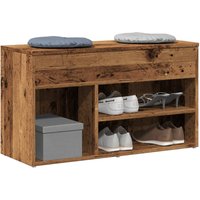 Shoe Bench Old Wood 80x30x45 cm Engineered Wood x 30 x 45 cm