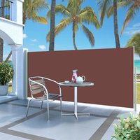 Berkfield Home Retractable Side Awning 140 x 300 cm Brown