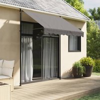 Berkfield Home Retractable Awning Anthracite 200x150 cm Fabric & Steel in Black