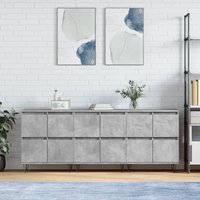 Berkfield Home Sideboards 3 pcs Concrete Grey Engineered Wood