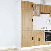 Berkfield Home Kitchen Cupboard "Porto" Artisan Oak Engineered Wood in Brown