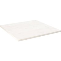 Berkfield Home Table Top White 90x90x2.5 cm Solid Wood Pine Square