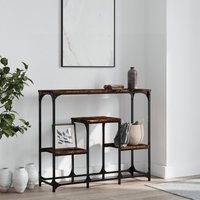 Berkfield Home Console Table Smoked Oak 89.5x28x76 cm Engineered Wood in Brown