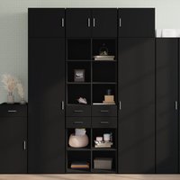 Berkfield Home Highboard Black 70x42.5x185 cm Engineered Wood