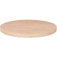 Berkfield Home Round Table Top √ò50x2, 5 cm Untreated Solid Wood Oak in Brown