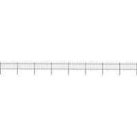 Garden Fence Spear Top Steel 13.6x0.8 m