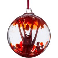 Sienna Glass 15cm Spirit Ball Red in Dark Red