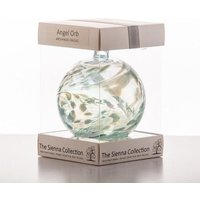 Sienna Glass Angel Orb - Archangel Raguel - Aquamarine in Pale Blue