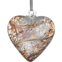 Sienna Glass 8cm Friendship Heart Pastel Gold