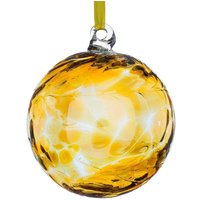 Sienna Glass 10cm Friendship Ball Topaz in Yellow