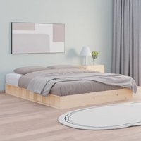 Berkfield Home Bed Frame 120x200 cm Solid Wood in Brown | Size: Small Double