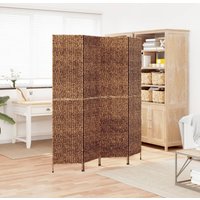 Berkfield Home Room Divider 4-Panel Brown 163x180 cm Water Hyacinth