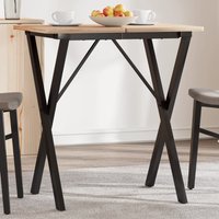 Berkfield Home Dining Table Legs X-Frame 60x50x73 cm Steel in Black | Size: 60 x 50 x 73 cm