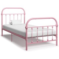 Berkfield Home Bed Frame Pink Metal 90x200 cm