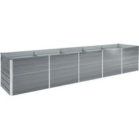 Berkfield Home Garden Raised Bed Galvanised Steel 400x80x77 cm Grey | Size: 400 x 80 x 77 cm